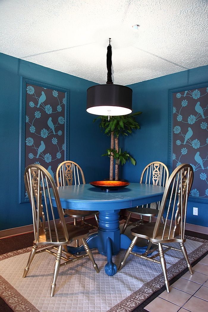 Cách phối màu xanh dương trong nội thất phòng ăn 6