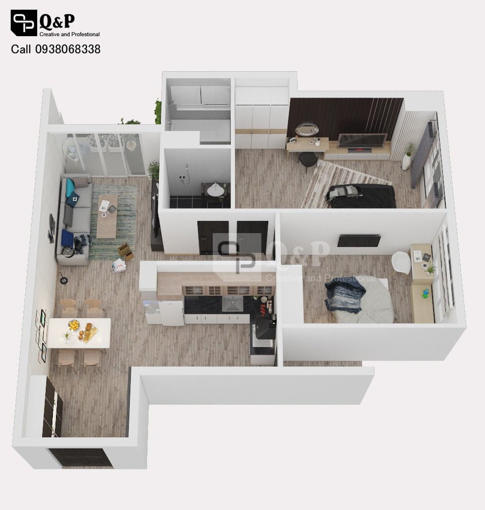 Thiết kế nội thất căn hộ chung cư The