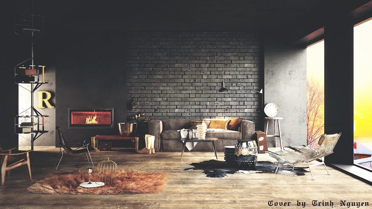 23elegant-black-living-room