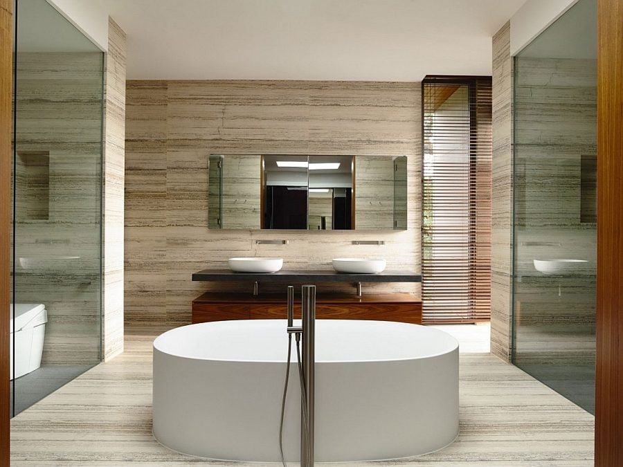 Spa-like-contemporary-bath-with-freestanding-tub