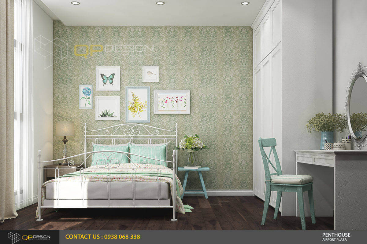 thiết kế phòng ngủ nữ mang phong cách vintage căn hộ penthouse