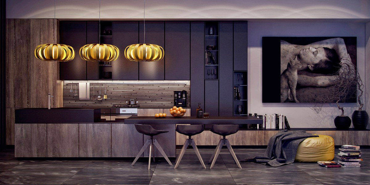 rounded-accents-in-linear-kitchen