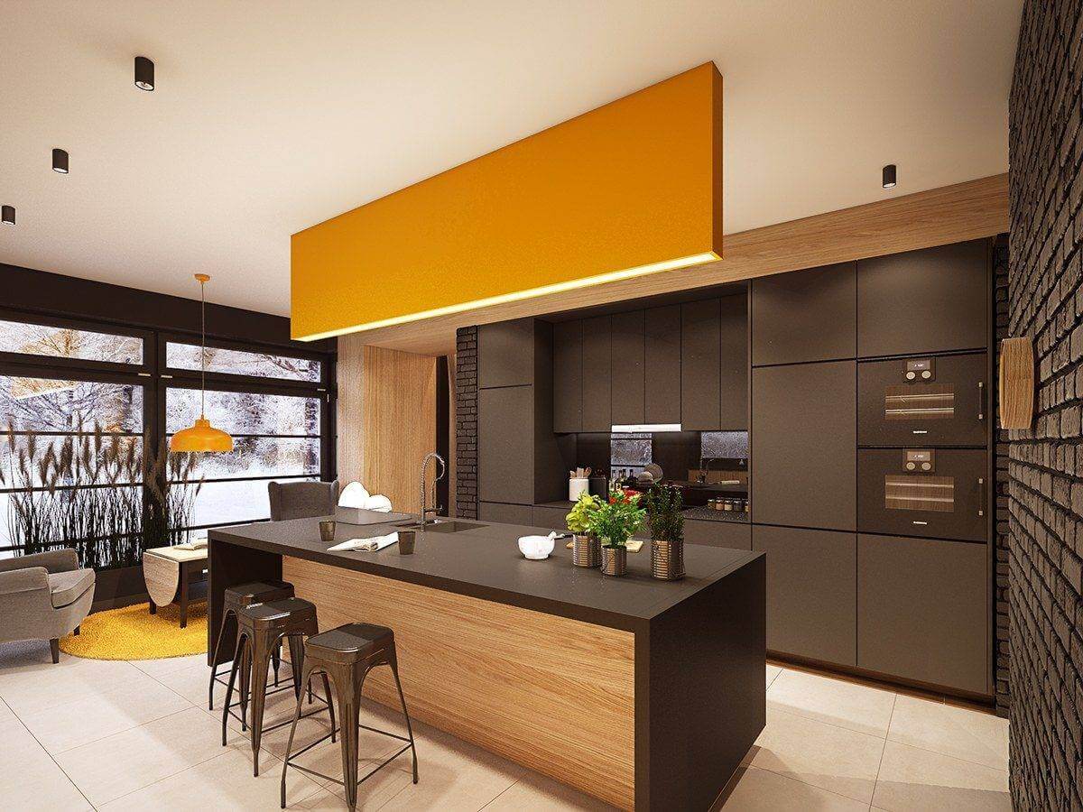 dandelion gold and charcoal kitchen MẪU NHÀ BẾP ĐẸP VỚI PHONG CÁCH HIỆN ĐẠI qpdesign